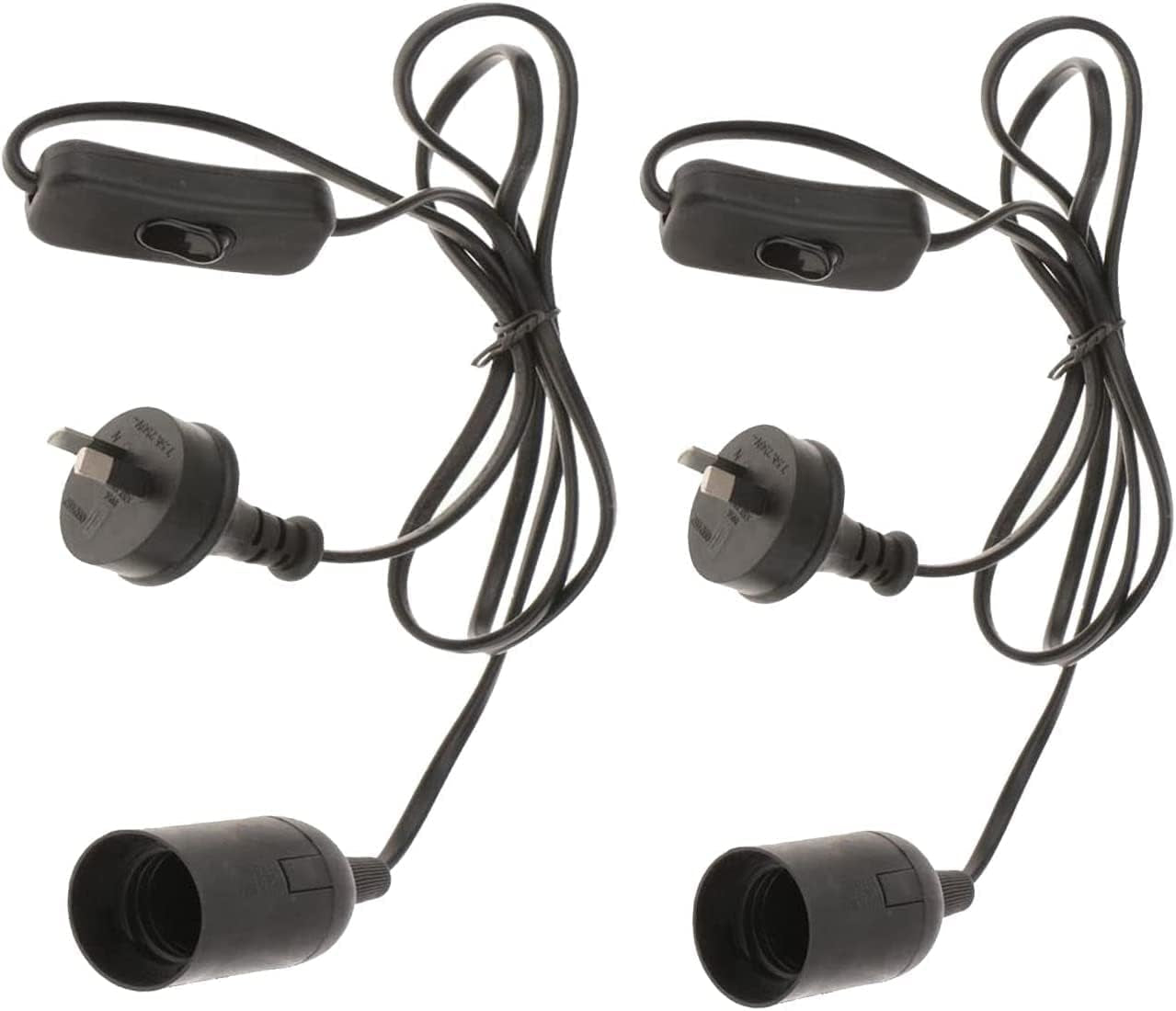 E27 Hanging Lantern Cord Cable, 2 Packs 3.7M Light Lamp Cord Set Plug in Hanging Light Kit with On/Off Switch for Bedroom Plant Growth Light