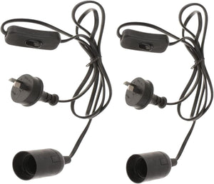 E27 Hanging Lantern Cord Cable, 2 Packs 3.7M Light Lamp Cord Set Plug in Hanging Light Kit with On/Off Switch for Bedroom Plant Growth Light