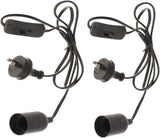 E27 Hanging Lantern Cord Cable, 2 Packs 3.7M Light Lamp Cord Set Plug in Hanging Light Kit with On/Off Switch for Bedroom Plant Growth Light