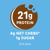 Cookies and Cream Protein Bar, High Protein, Low Carb, Keto Friendly, 12 Count