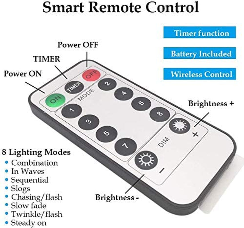 Curtian String Lights,  300 LED Window Curtain String Light with Remote Control Timer for Christmas Wedding Party Home Garden Bedroom Outdoor Indoor Decoration (Warm White)