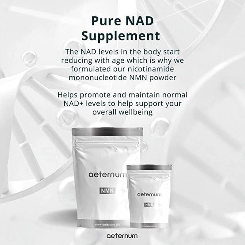 Aeternum NMN Powder 30G, Ultra-Pure,Stabilized Form Beta NMN Powder Supplements, Pure NAD Support Supplement, Pharmaceutical Grade NMN, Scoop Included