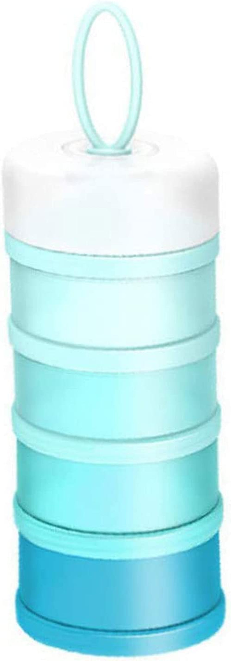 Formula Dispenser,Non-Spill Portable Stackable Baby Milk Powder Dispenser,Snack Storage Container,Bpa Free,4 Feeds (Blue)