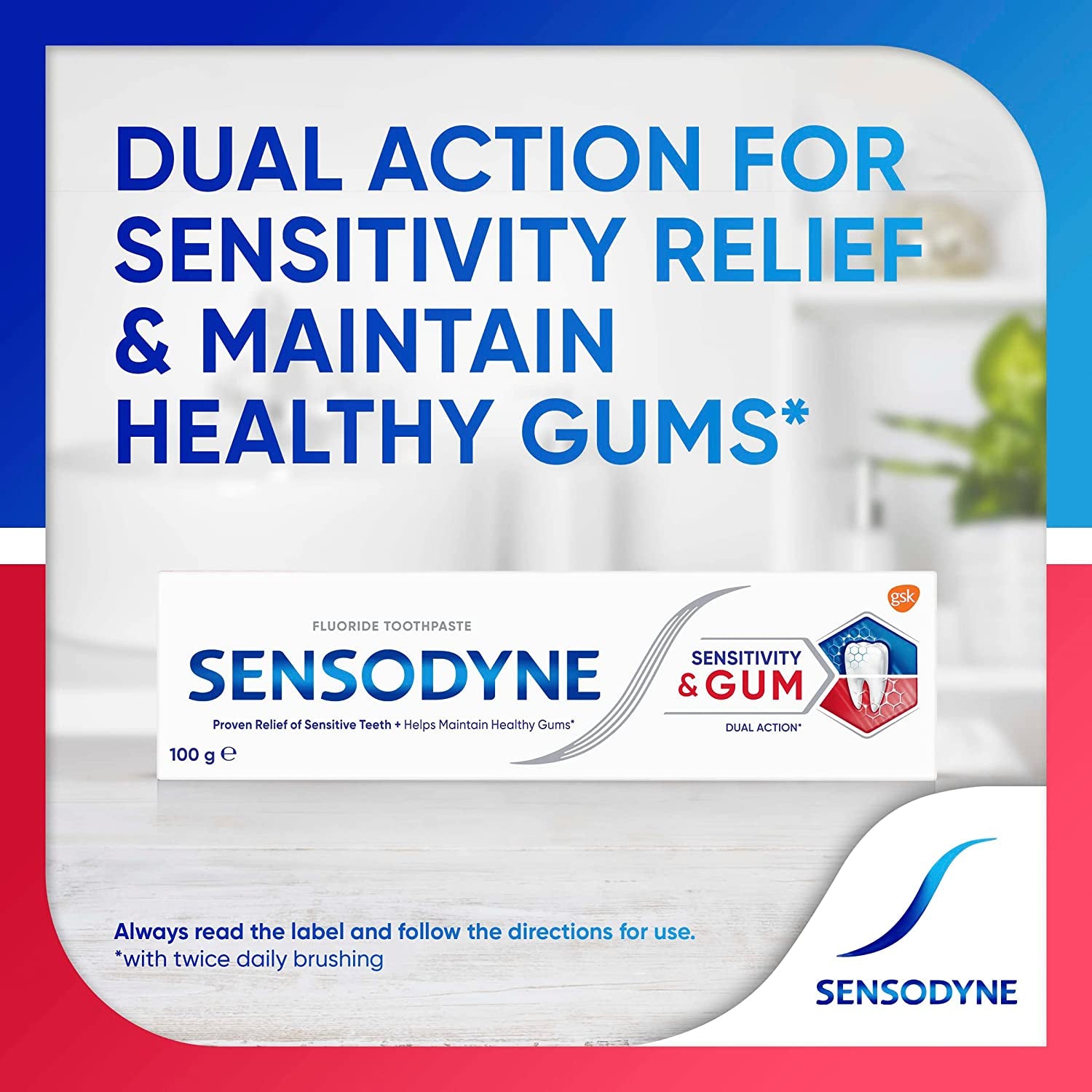 Sensitivity & Gum Dual Action Sensitive Toothpaste, 100 G (Pack of 1)