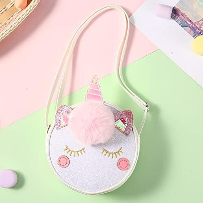 Unicorn Shoulder Bag for Girls, Glitter Unicorn Girls, with Adjustable Strap