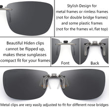 Load image into Gallery viewer, Polarized Clip on Sunglasses over Prescription Glasses Men Women Compact Fit Non-Flip Up
