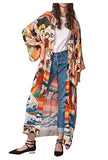 Womens Chiffon/Rayon Beach Blouses Kimono Cardigan Long Bikini Cover Up Pattan Australia