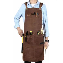 Load image into Gallery viewer, Heavy Duty, Adjustable Waxed Canvas Work Shop Apron for Men &amp; Women Pattan Australia
