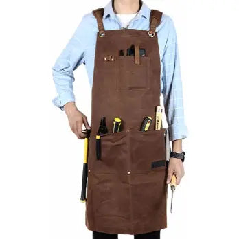 Heavy Duty, Adjustable Waxed Canvas Work Shop Apron for Men & Women Pattan Australia