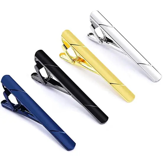 4 Pack Classical Regular Tie Clip Set Men's  Accessories Pattan Australia