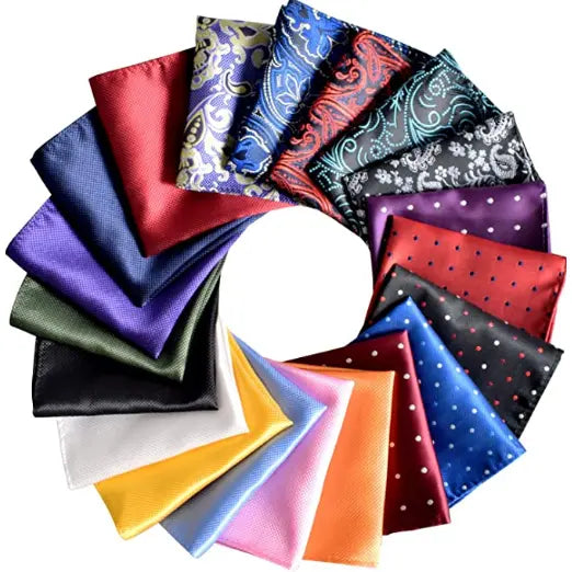 20 Pack Assorted Men's Pocket Squares Pattan Australia