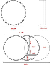 Load image into Gallery viewer, round Mirror Cabinet Bathroom Medicine Vanity Wall Mirrored Cupboard with Storage Sliding Door White 60Cm Diameter
