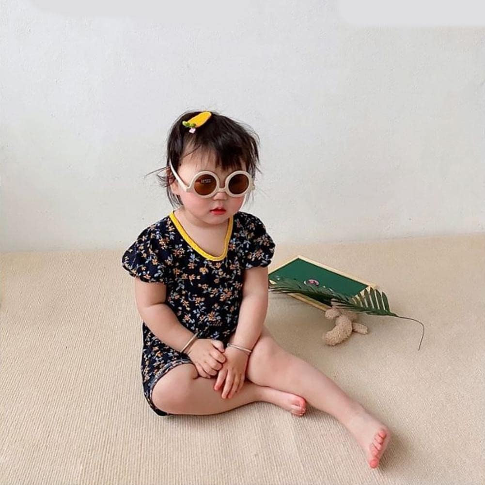 Cute round Sunglasses for Kids Toddler Boys Girls UV400 Protection Eyewear Summer Outdoor Sports Beach Holiday, Age 3-10