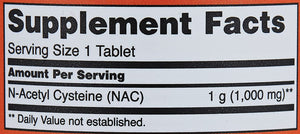 N-Acetyl-Cysteine 1000 Mg, 120 Tablets