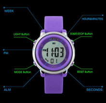 Load image into Gallery viewer, Kids Digital Sport Watch, Boys and Girls Sports Outdoor Watches, Girls LED Waterproof Electrical Watch with Alarm Children Stopwatch
