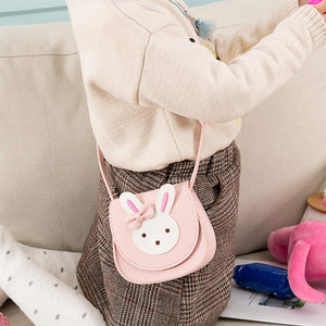 Little Girls' Cute Rabbit Crossbody Purse Small Bow Shoulder Bag Handbag for Kids Toddlers, Pink, One Size