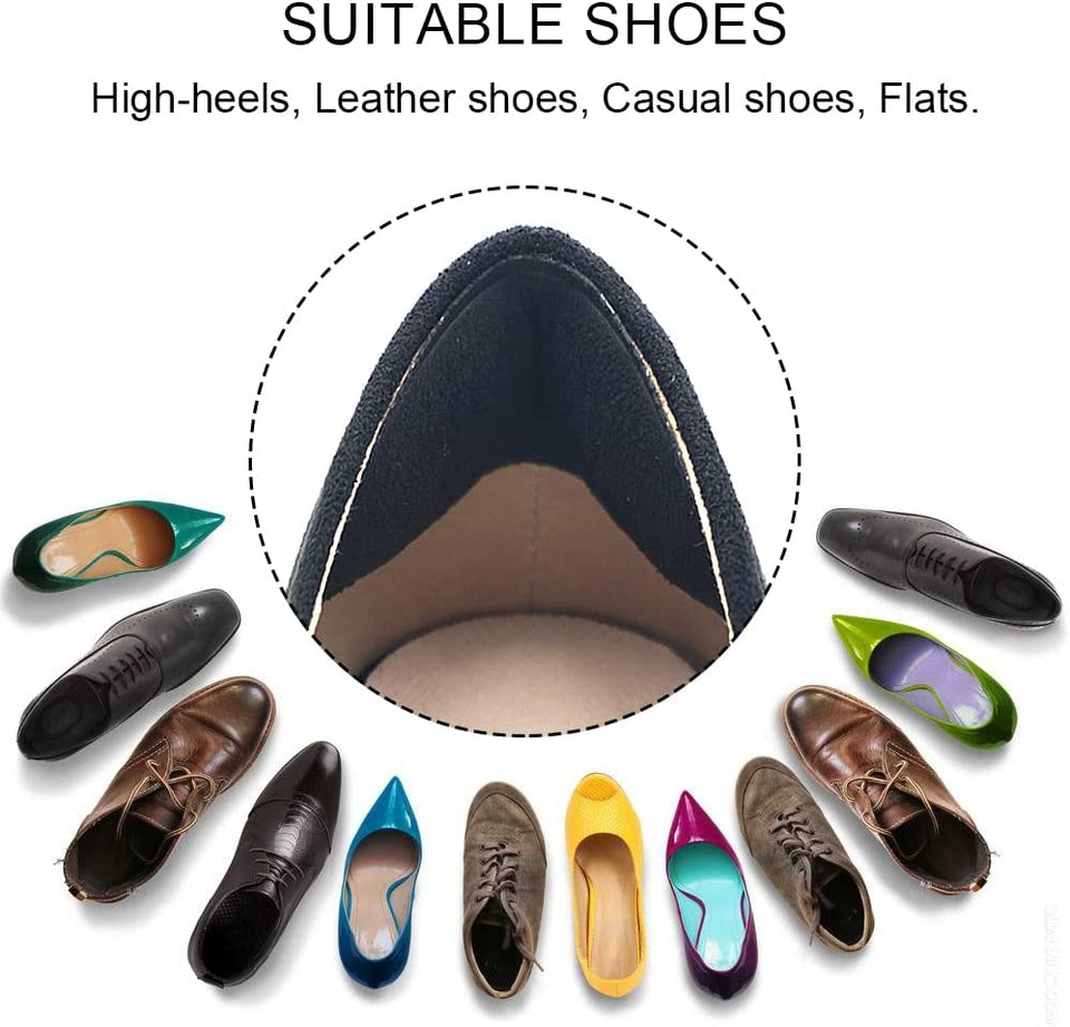Dr. Foot'S Heel Grips for Men and Women, Self-Adhesive Heel Cushion Inserts Prevent Heel Slipping, Rubbing, Blisters, Foot Pain, and Improve Shoe Fit (Black)