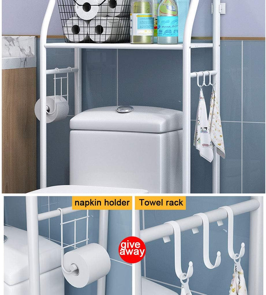 Washer Storage Frames for over Toilet,Perforated-Free Storage Racks above the Washinghine,3-Layer Storage Racks,Bathroom Racks,Storage Cabinets on the Washinghine/Toilet Rack