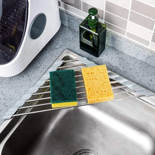 Load image into Gallery viewer, Triangle Roll-Up Dish Drying Rack for Sink Corner Small Foldable Stainless Steel over the Sink Multipurpose Kitchen Drainer Caddy Organizer Storage Space Saver Shelf Holder (Gray)
