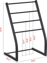 Load image into Gallery viewer, Towel Racks for Bathroom, Free Standing Towel Rack, 4 Tier Metal Towel Bar Stand for Bathroom, Blanket Ladder Holder, Drying and Display Rack for Oversized Bath Towel, Pool Towel Racks Outdoor
