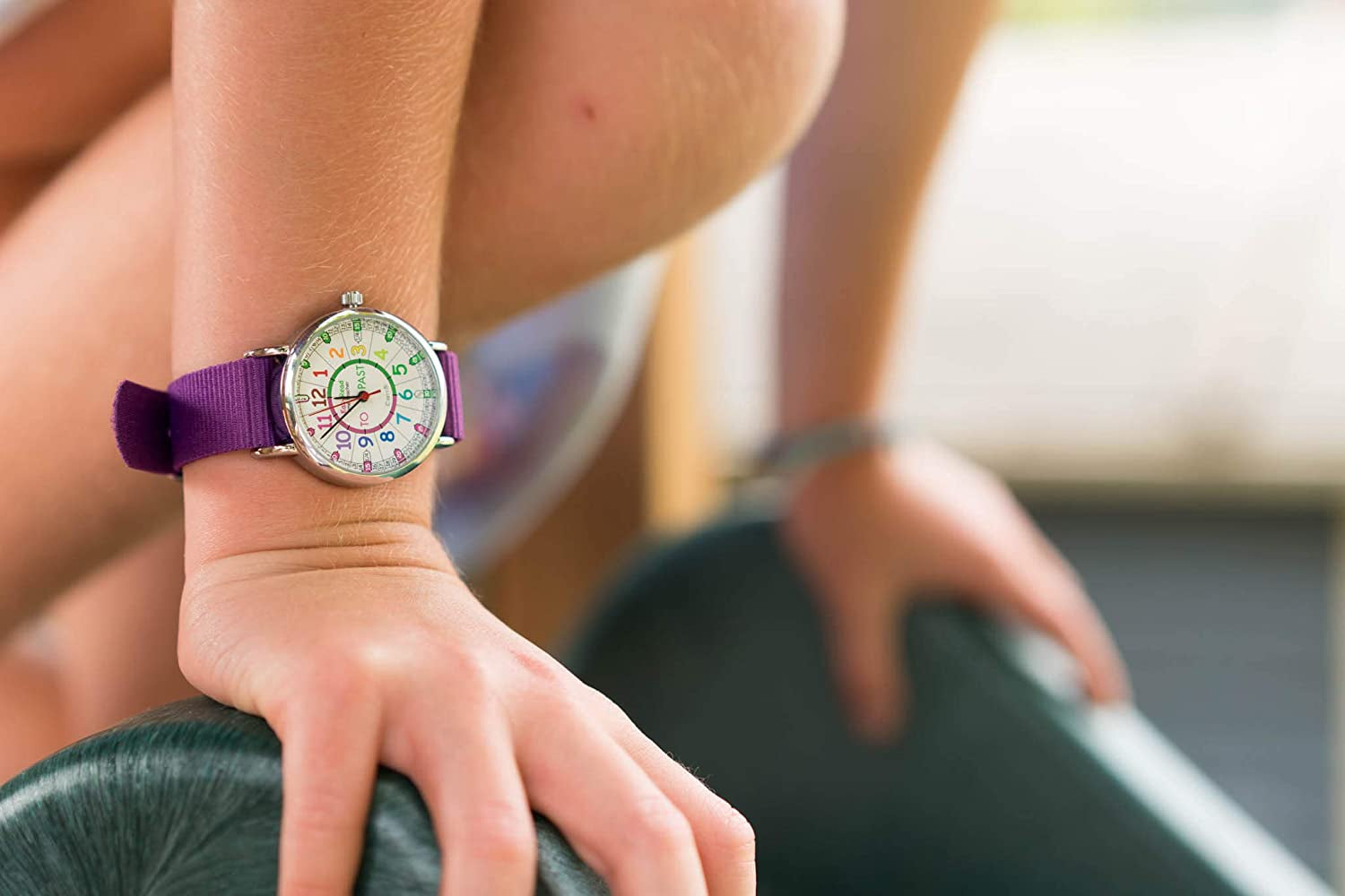 Learn the Time Past/To Children'S Watch Purple #ERW-COL-PT