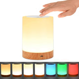 Night Light  Touch Lamp for Bedrooms Living Room Portable Table Bedside Lamps with Rechargeable Internal Battery Dimmable 2800K-3100K Warm White Light & Color Changing RGB