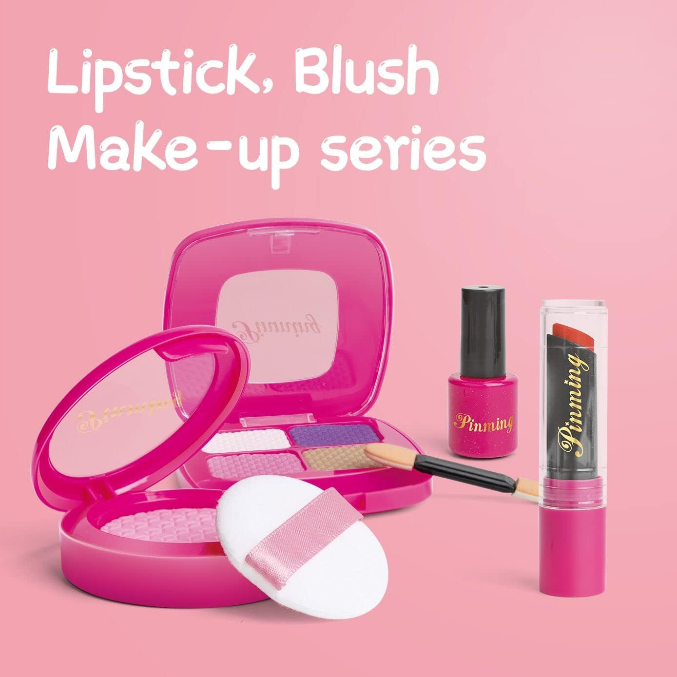 Makeup Kit for Girls, 9 Pcs Pretend Makeup Play Set with Unicorn Cosmetic Bag, Dress up Purse Little Girls Toss for 3 4 5 6 7 8 9 10 Years Old Children Birthday Gifts