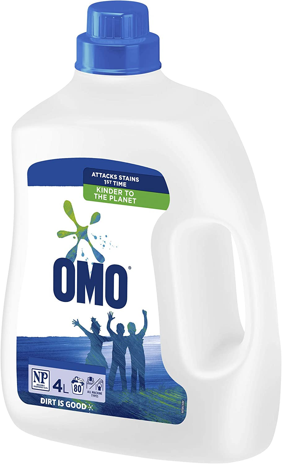 Active Clean Liquid Laundry Detergent 4L, 80 Washes, Fragrance Free