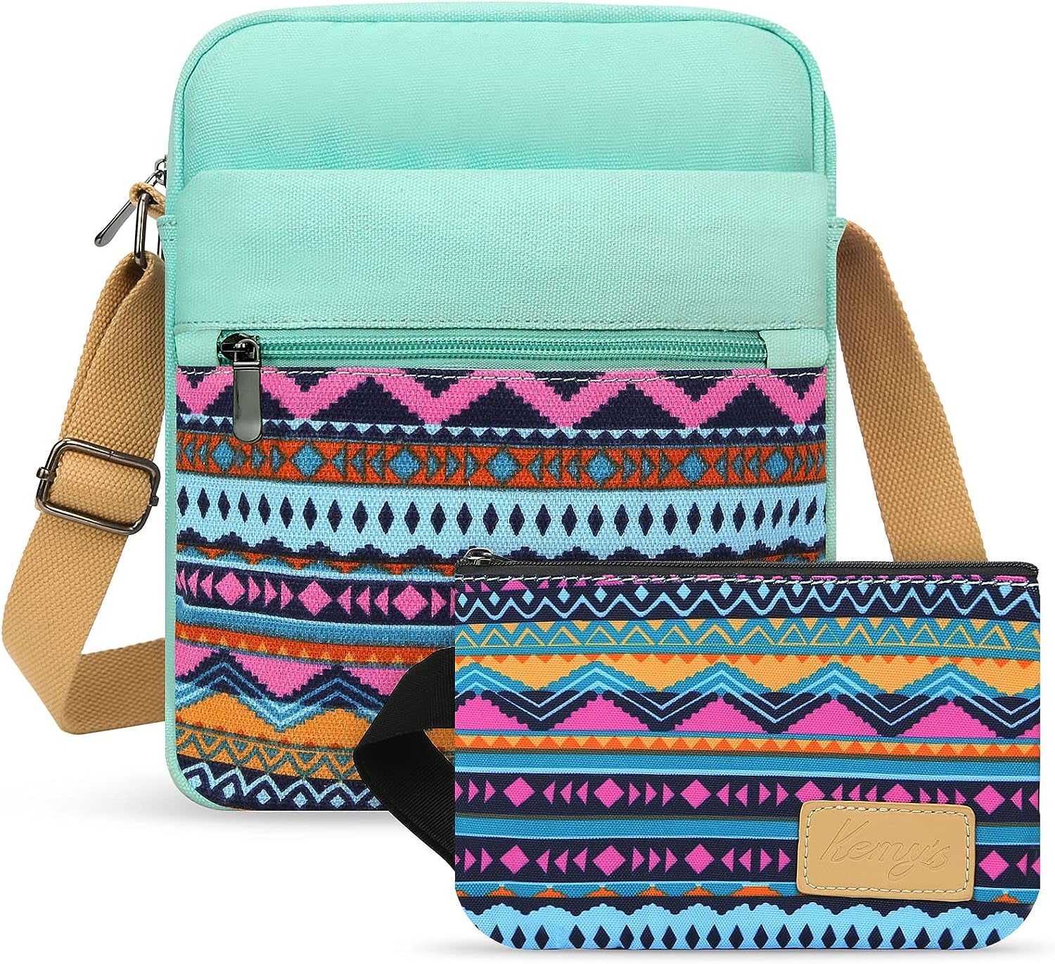 Small Crossbody Purse Printed Messenger Bag Travel Shoulder Bag for Girls and Women