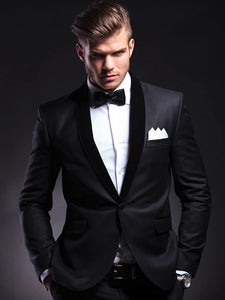 Men'S Pre-Tied Bow Ties Tux Bowtie Adjustable Formal Neck Bowtie for Parties (Black)