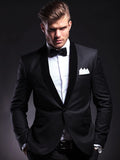 Men'S Pre-Tied Bow Ties Tux Bowtie Adjustable Formal Neck Bowtie for Parties (Black)