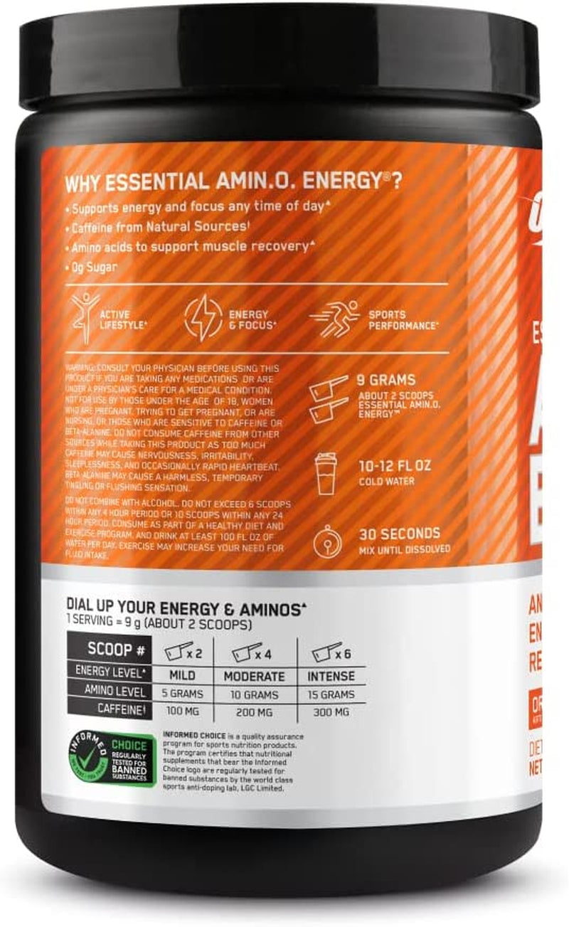 Amino Energy Powder, Orange 270G 30 Servings