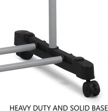 Load image into Gallery viewer, Folding 3 Tier Clothes Laundry Drying Rack, Stainless Steel Tubes, Rolling Collapsible Garment Laundry Dryer Hanger Stand Rail Indoor &amp; Outdoor Home
