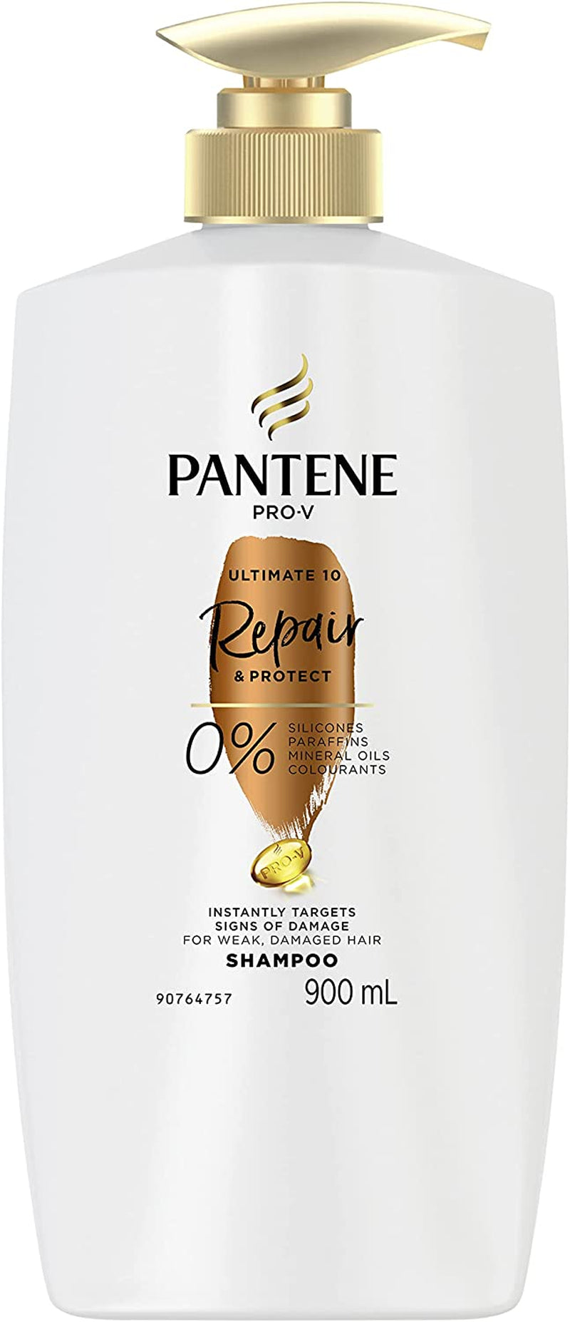 Pro-V Ultimate 10 Repair Protect Shampoo, Stengthening Shampoo for Damaged Hair 900Ml