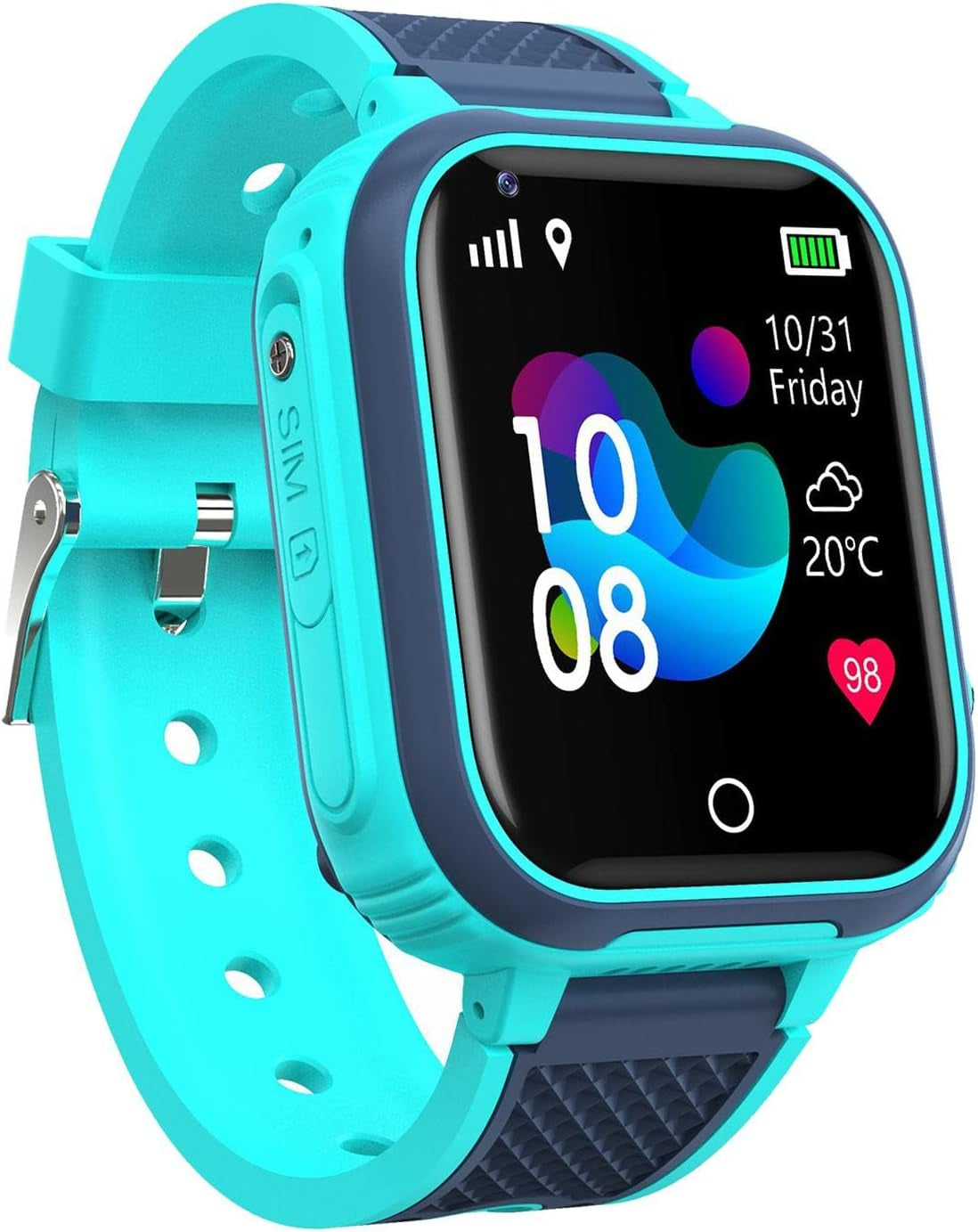 B Blesiya 4G IP67 Watch Phone Watch Call Flashlight Calculator for Children Boys Girls, Blue