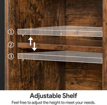 Load image into Gallery viewer, over the Toilet Storage Cabinet, 4-Tier Bathroom Space-Saver Rack over Toilet, Toilet Organizer Rack with with Cupboard and Adjustable Shelf, Easy Assembly, Rustic Brown TRHR0201
