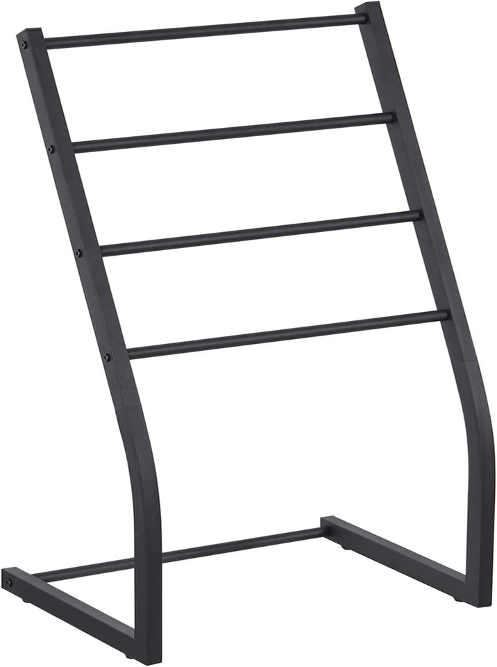 Towel Racks for Bathroom, Free Standing Towel Rack, 4 Tier Metal Towel Bar Stand for Bathroom, Blanket Ladder Holder, Drying and Display Rack for Oversized Bath Towel, Pool Towel Racks Outdoor