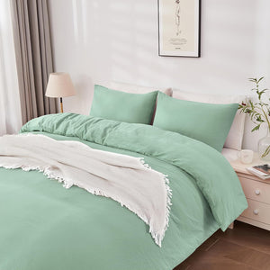 Quilt Cover Set Super King Size - Premium 1800TC Ultra-Soft Microfiber Cotton-Like Texture Super King Duvet Cover Set, Breathable and Cozy, 1 Duvet Cover with Buttons Closure and 2 Pillowcase (Super King,Sage Green)