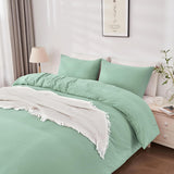 Quilt Cover Set Super King Size - Premium 1800TC Ultra-Soft Microfiber Cotton-Like Texture Super King Duvet Cover Set, Breathable and Cozy, 1 Duvet Cover with Buttons Closure and 2 Pillowcase (Super King,Sage Green)
