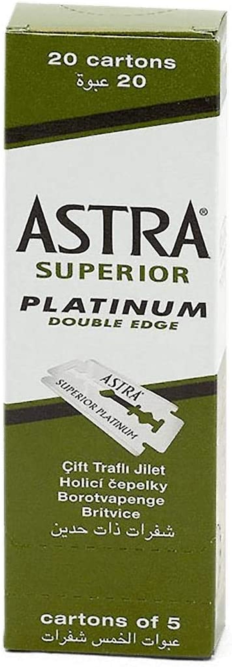 Platinum Double Edge Safety Razor Blades, 100 Blades (20 X 5)