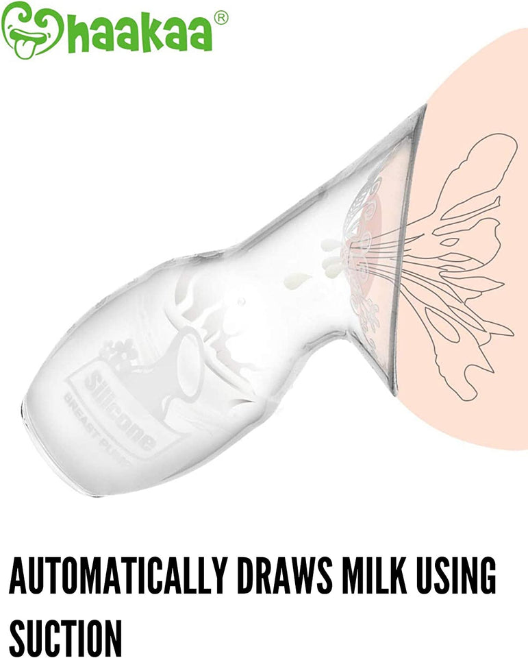 Silicone Breastfeeding Manual Breast Pump Milk Pump 100% Food Grade Silicone BPA PVC and Phthalate Free, Clear