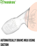 Silicone Breastfeeding Manual Breast Pump Milk Pump 100% Food Grade Silicone BPA PVC and Phthalate Free, Clear