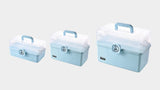 3 Layer Medicine Organizer Box First Aid Health Emergency Storage Box Large Capacity Medicine Storage Bins with Lid (White)