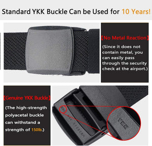 Men'S Elastic Stretch Belts, Webbing Canvas Sports Belt for Men Women with Plastic Buckle for Outdoor Work Travel Golf, Adjustable Casual Belts for Pants Size below 46 Inches [49"Long 1.5"Wide]