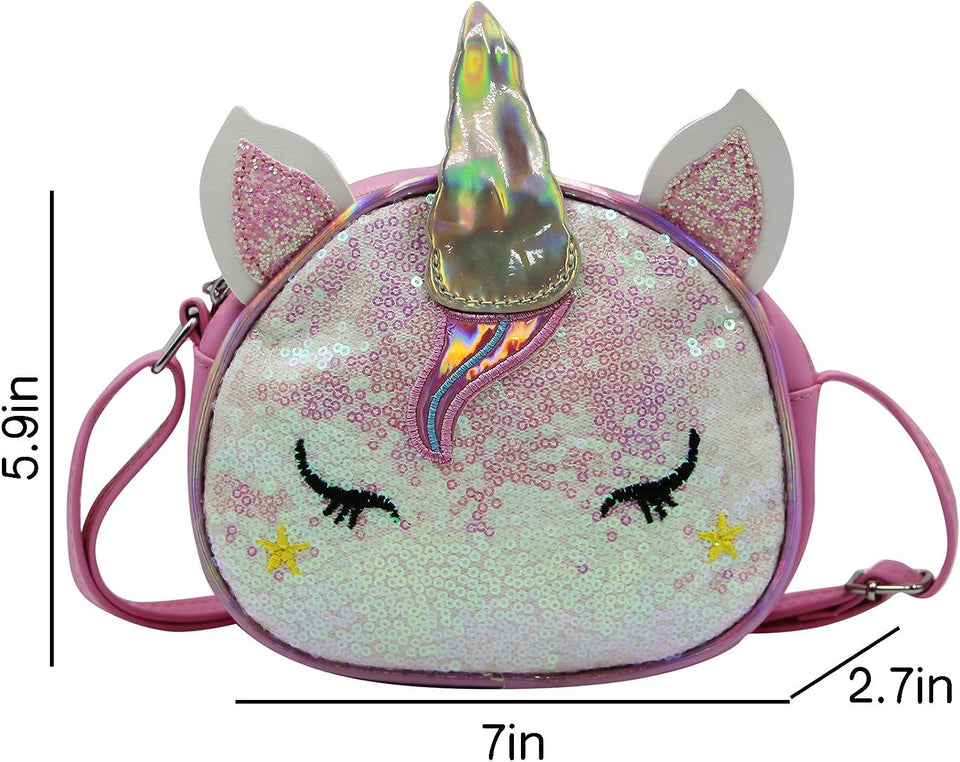 Little Girls Cute Unicorn Crossbody Purse