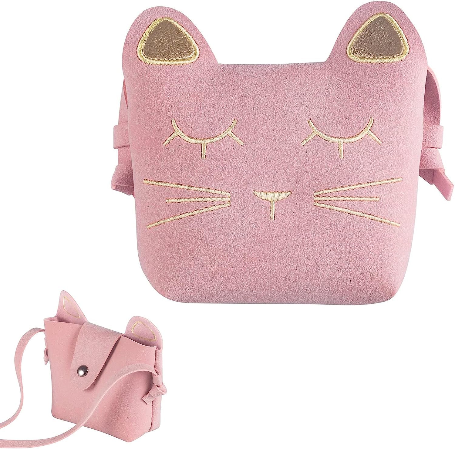 Little Girls' Shoulder Bag Handbag, Cute Cat Ear Crossbody Purse Body Bag for Kids Girls Toddlers (Pink)