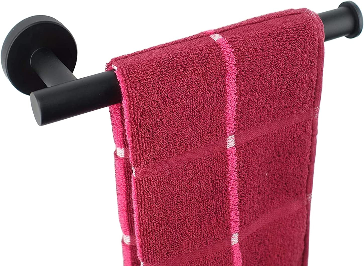 Hand Towel Holder/Towel Ring - Thicken SUS304 Stainless Steel Bathroom Hand Towel Bar, 9Inch Heavy Duty Wall Mounted Towel Rack Hanger (Matte Black)