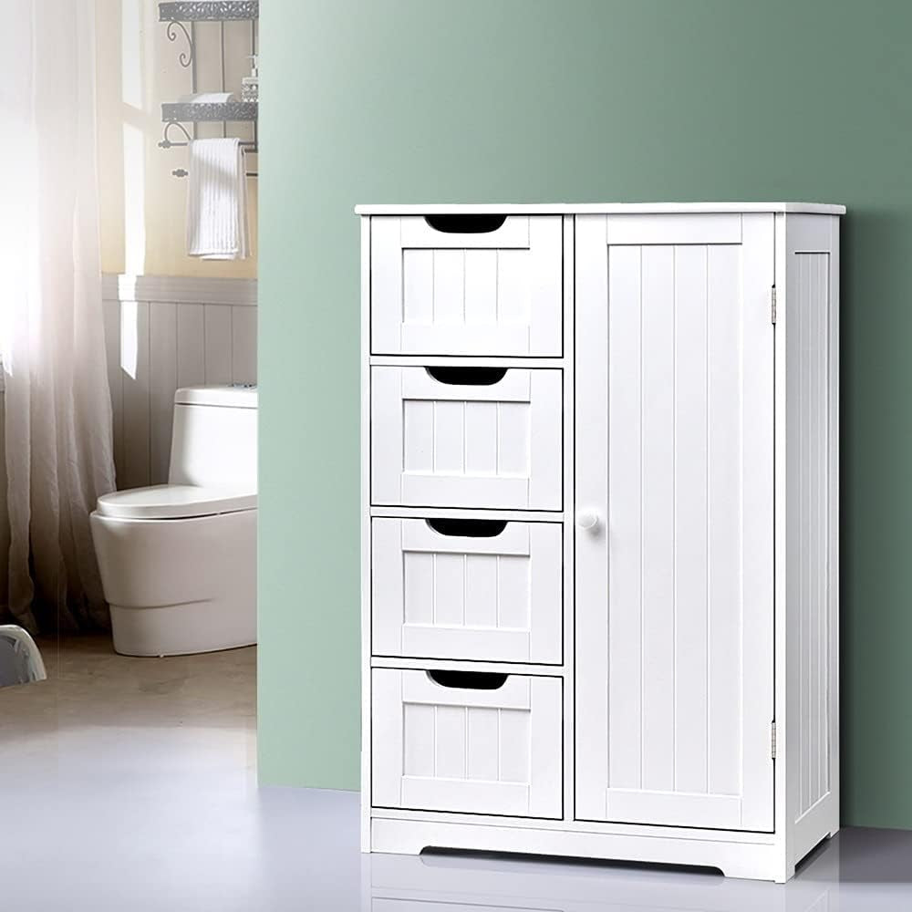 Bathroom Storage Cabinet Chest of Drawers Laundry Toilet Cupboard Furniture Organiser
