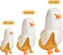 Load image into Gallery viewer, PEACHCAT Banana Duck Plush Toy Cute Plushie Hugging Plush Pillow Duck Stuffed Animal for Girls and Boys White 19.7&quot;
