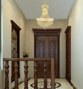 Crystal Chandeliers Chandeliers for Dining Room （15.7Inx21In） Gold Chandelier Can Be Used in Dining Room, Living Room, Bedroom, Entrance, Staircase, Kitchen Island